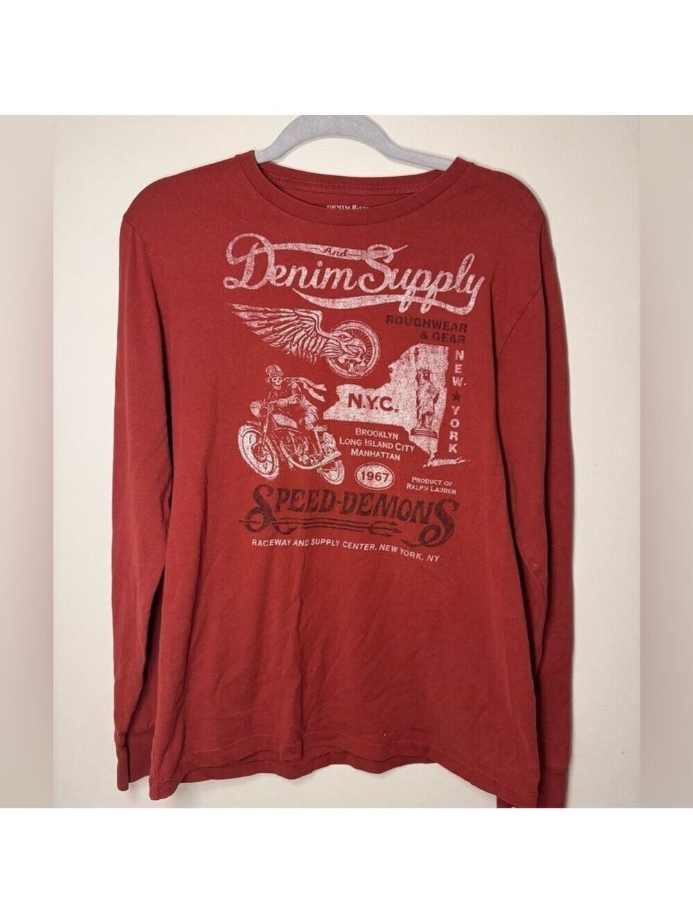 Denim & Supply Ralph Lauren ‘SPEED DEMONS’ Long Sleeve Tee
